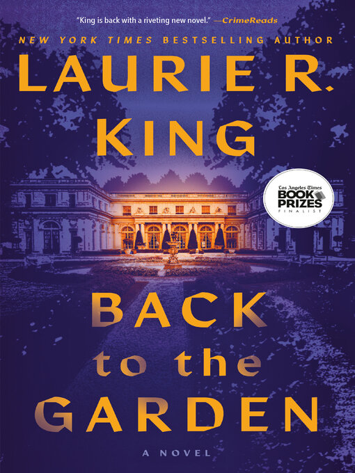 Title details for Back to the Garden by Laurie R. King - Wait list